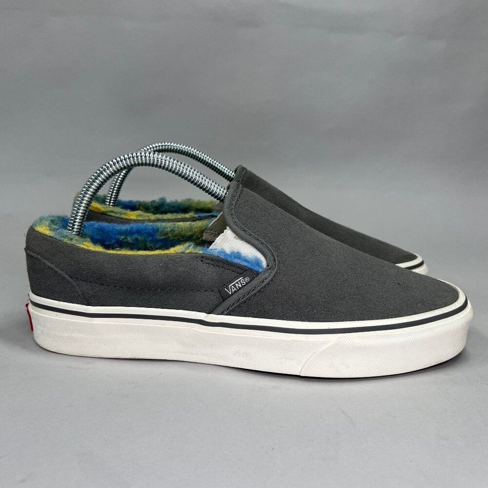 Vans Shoes Women's Size‎ 9 Grey Suede Slip On Classic Casual Athletic Sneakers